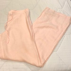 Summer Linen Pink Zara Woman Pants Sz M